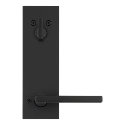 Caerus Single Cylinder Handleset featuring Kwik Slide Technology in Matte Black