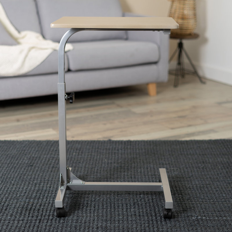 Adjustable Metal Base Writing Desk, Beech