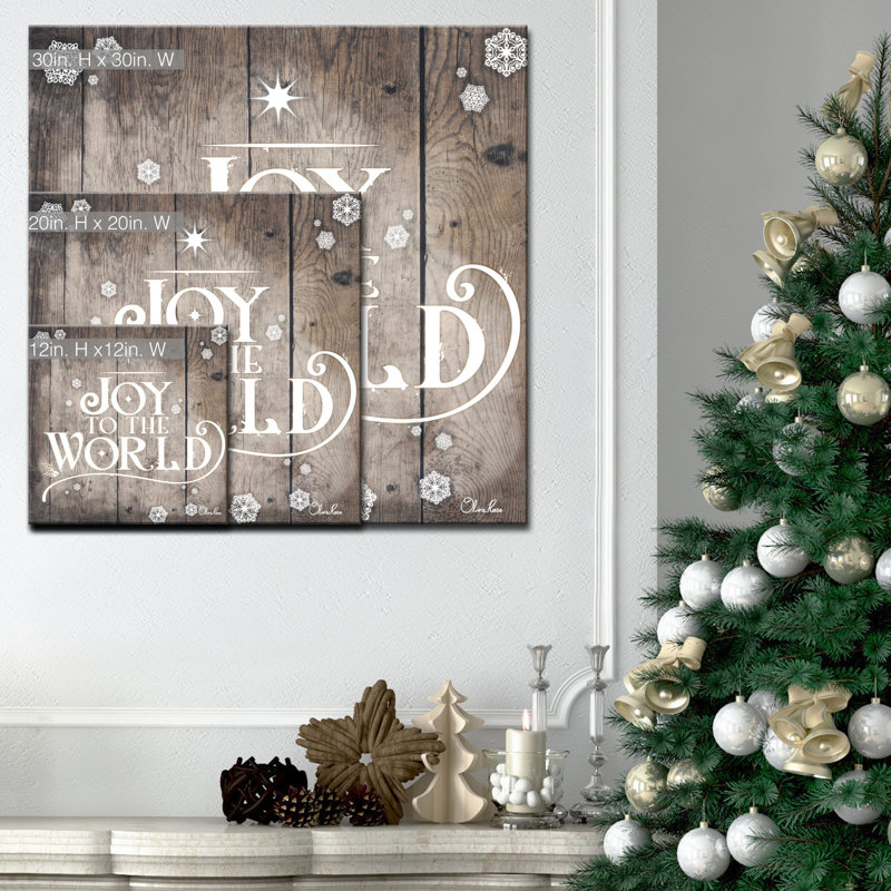 Impression sur toile, "Joy to World" par Olivia rose, H 30 po x l 30 po x P 1,5 po