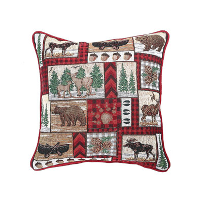 Floral Cotton Blend Throw Pillow