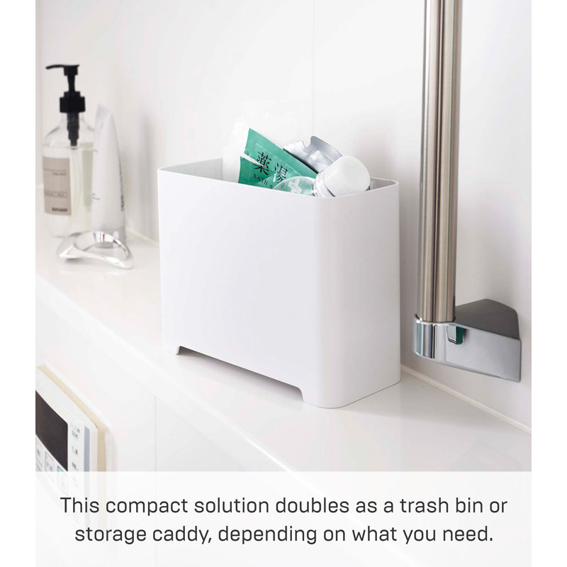 White Compact Self-Draining Bathroom Organizer for Kids