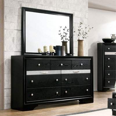 Commode avec miroir et tiroirs cachés