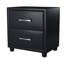 Contemporain durable en similicuir noir recouvrant la table de chevet 1pc