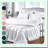 Luxury Silky White Queen Bedding Set - 7pc Sheet Set with Deep Pocket Fitted Sheet, Soft Flat Sheet, 4 Pillowcases, 1 Body Pillowcase - Top Quality Bed Sheets