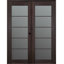 Portes doubles en bois manufacturé et en verre Avon 5 Lite-100096508-136355893-136355918
