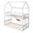 Nuvia Rustic Loft Bed With Ladder, Solid Pine Wood And MDF-1027246650