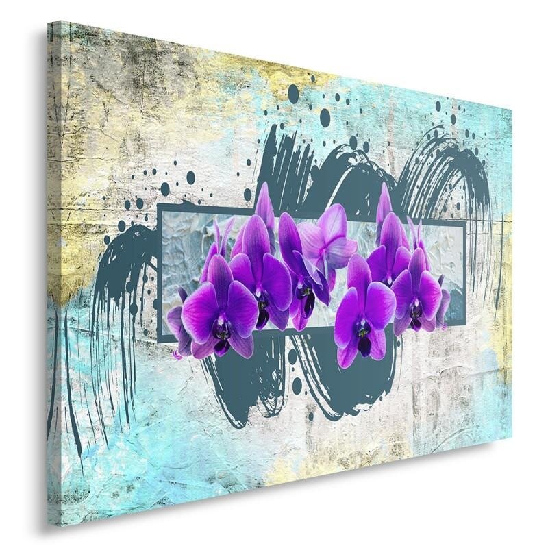 Leinwandbild Violette Blumen 2