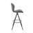Anecia Modern Counter or Bar Height Bar Stool in Charcoal Fabric, and Black Finish-95037216