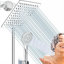 Pomme de douche chromée avec douchette à main haute pression 8 pouces-129507338