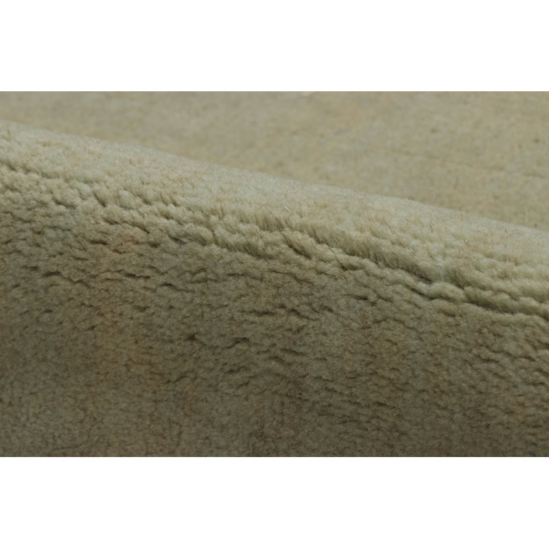 Rug & Kilim’S Contemporary Textural Solid Rug In Green, Blue & Cream With Striae