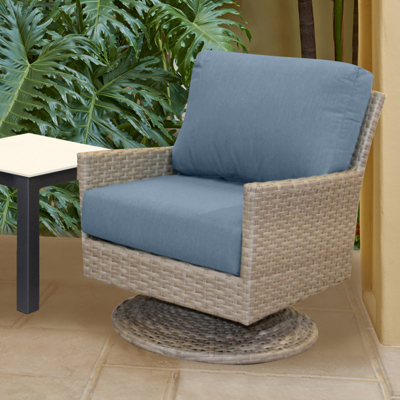 Amala Sunbrella® Outdoor Deep Seating Cushion, 28.5" W x 28.5" D, Sunbrella® Spectrum Denim Plainweave