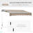 Patio Retractable Awning, Manual Exterior Sun Shade Deck Window Cover-111084790