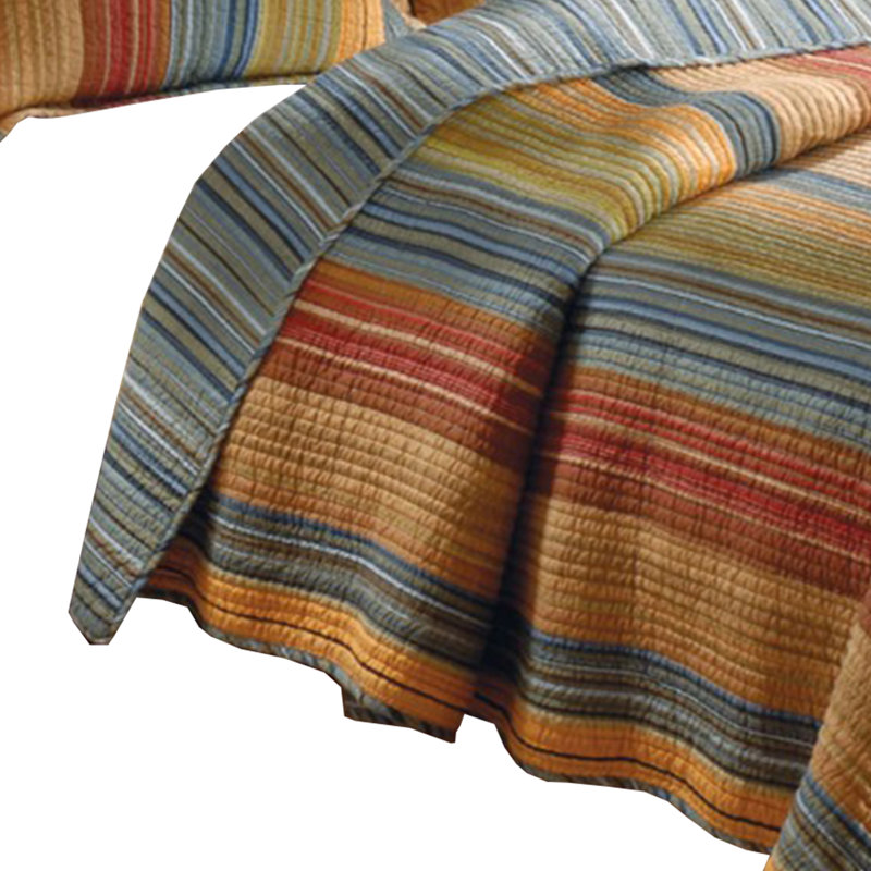 Huascaran King Size Multicolor Microfiber Quilt Set