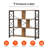 7 Tier Industrial Bookshelf with Open Storage and Metal Frame Rustic Bookcase with X Bracing & Anti Tip Safety
