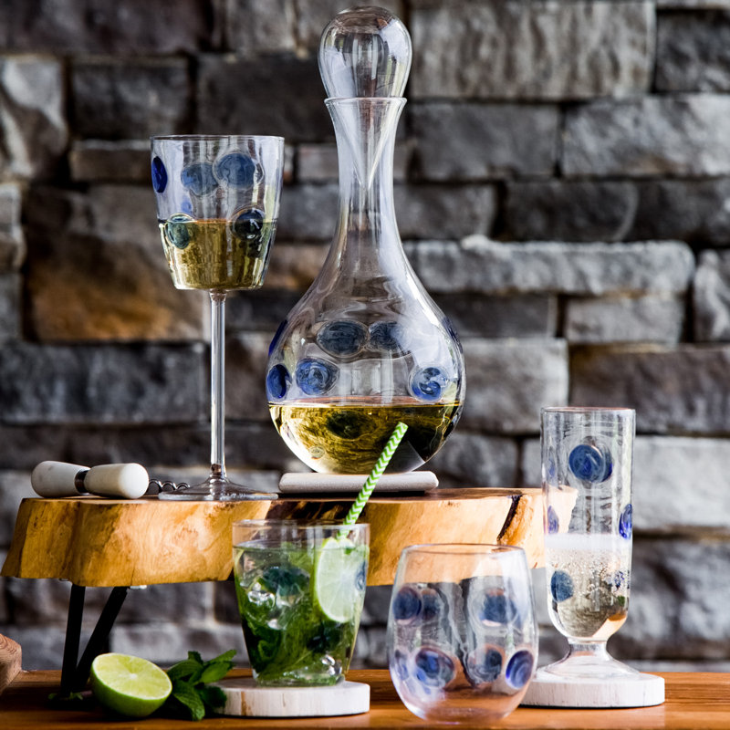 Goutte de 10 oz Verre à boire, Bleu