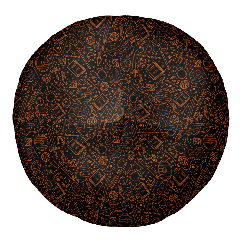 Katelyn Elizabeth Solid Colour Reversible Throw Pillow, 26" x 26", Black/Orange