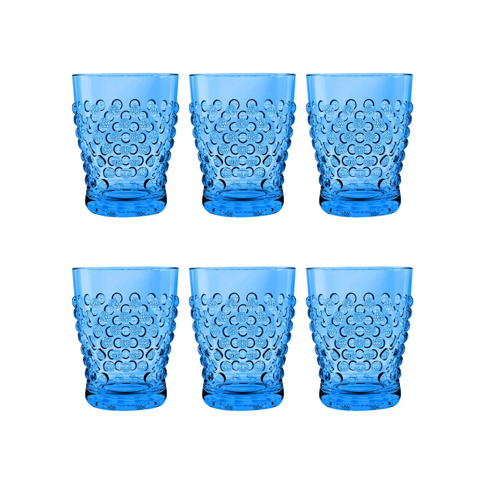 Adamo Whiskey Glass, Blue, 14 oz