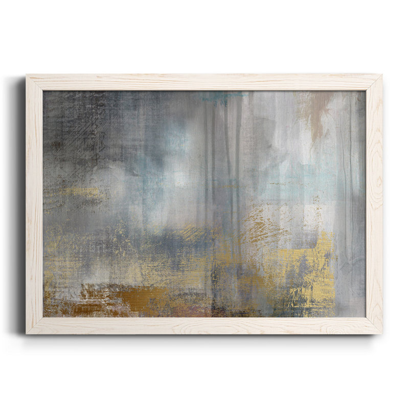 «Misty Sky II Revisit», peinture sur toile encadrée, H 37,5 po x l 27,5 po x P 1,5 po, Blanc