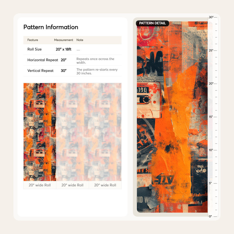 Papier peint géométrique Cassette