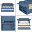 Canapé-lit double pleine grandeur avec bureau amovible, tiroirs de rangement et table d'appoint hydraulique, bleu-1031138328