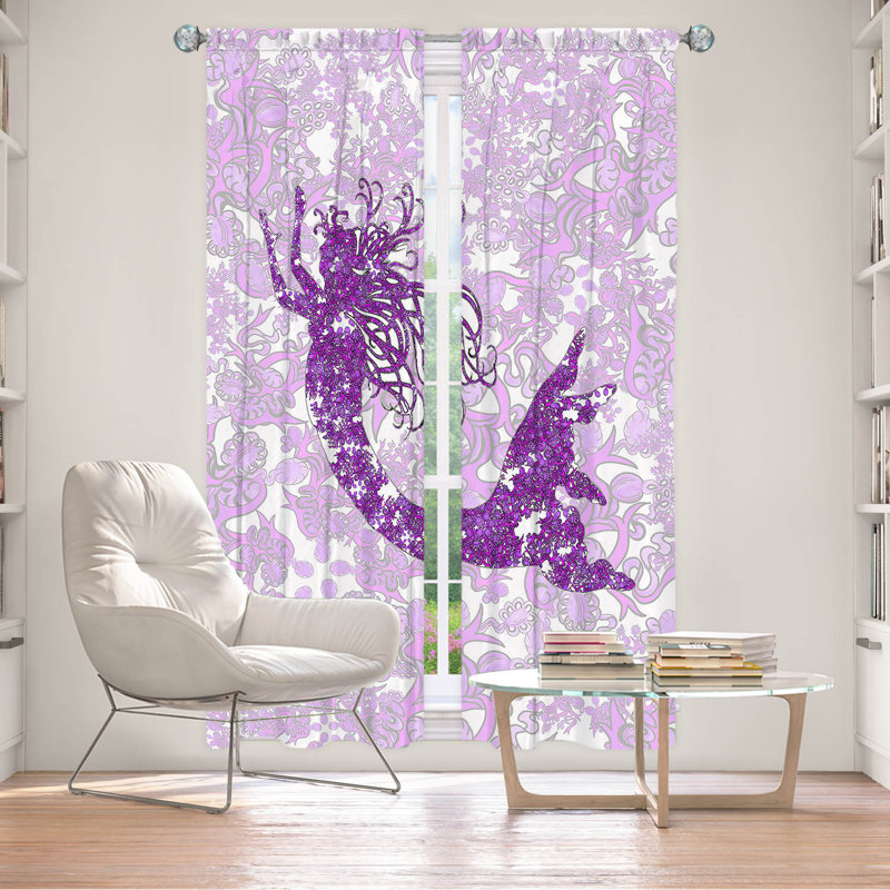 Paire de rideaux obscurcissant en polyester Rossy, L 20 po x L 52 po, Mauve