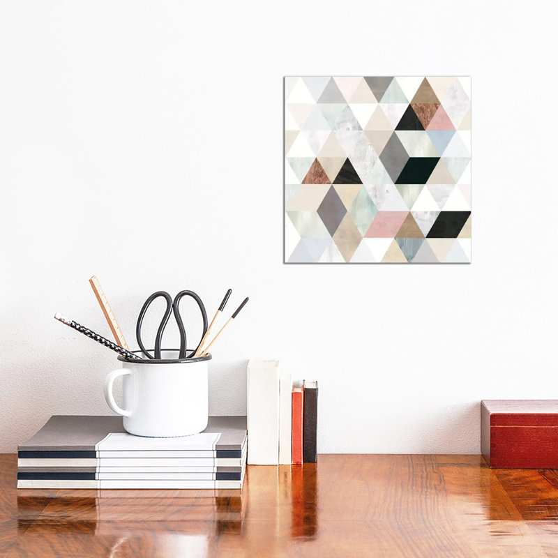 Watercolour Mosaic II by Victoria Borges - Wrapped Canvas Painting, 30.48 cm H x 30.48 cm W