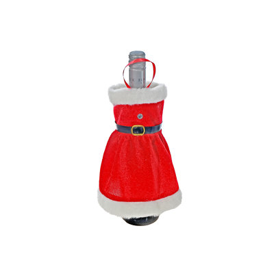 Knitted Fabric Wine Bottle Cover (Mr. & Mrs. Claus (Asstd) - Set Of 2