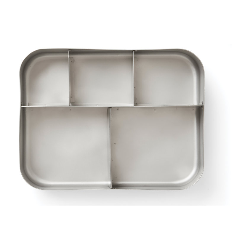 Contenant de rangement pour aliments en acier inoxydable 5 sections