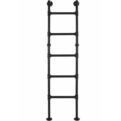 Grand escalier au niveau du grenier - Échelles de sortie du sous-sol - Échelle murale en métal pour dortoir à la maison, échelle d'escalade pour lit superposé - Tuyau de fer industriel en métal noir