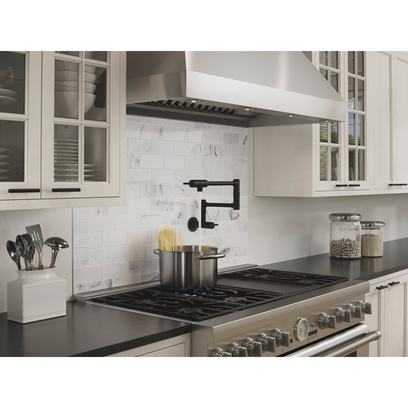 Lita Pull Down Touch Pot Filler Faucet, Matte Black