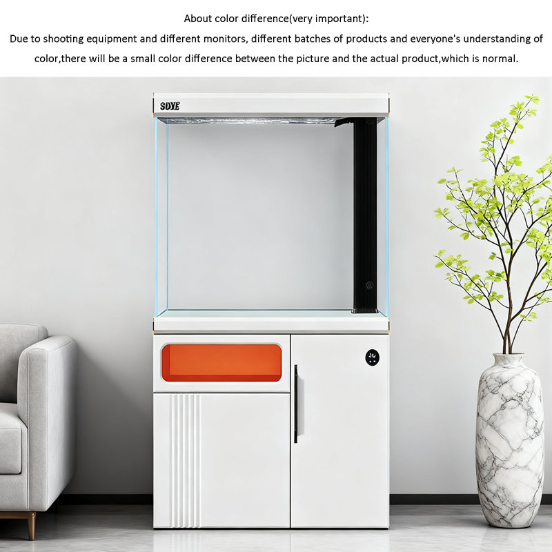 Aquarium intelligent en verre ultra transparent écologique, 39,63 gallons (H 59,06 po x l 31,5 po x P 14,17 po, Blanc