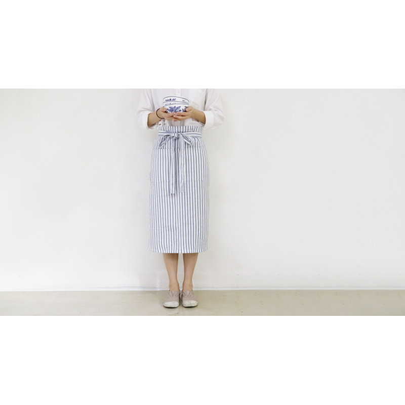 Blue Stripe Bib Apron