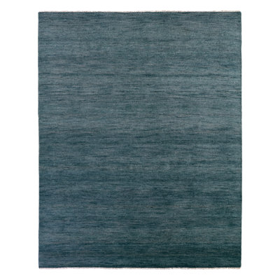 Jaipur Living Origin SAG13 Handknotted Solid Dark Blue Area Rug (10'x14')