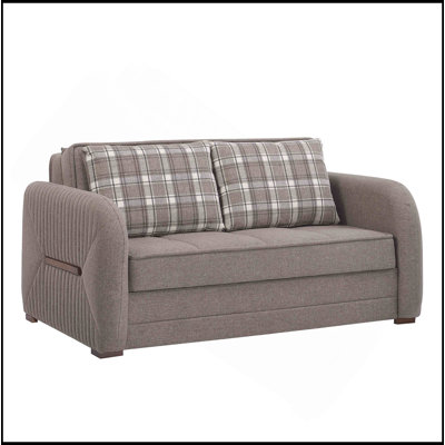 Causeuse convertible rembourrée avec rangement, tissu beige?