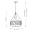 Elmdale 4 - Light Silver Drum Pendant