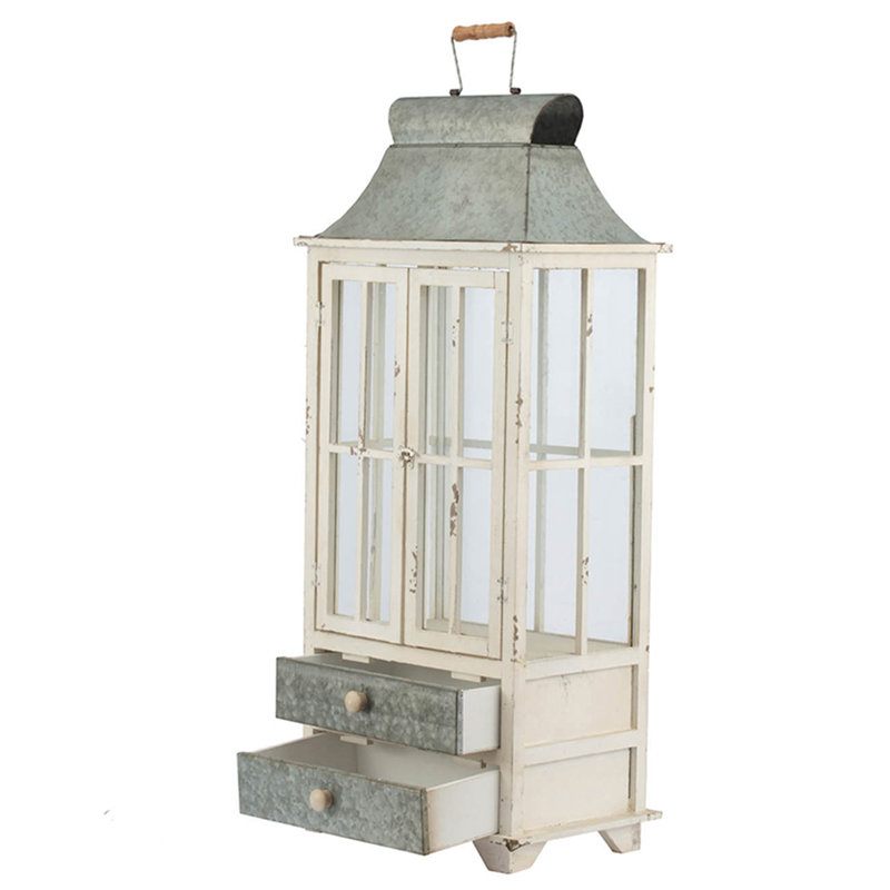 38.2'' H Wood Lantern