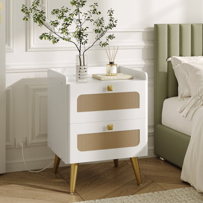 Table de chevet 2 tiroirs Berdia