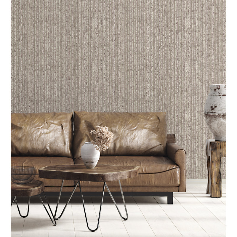 Keesee Natural Fx 2 Bamboo Design Wallpaper Roll, Red