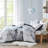 Watercolor Tie Dye Printed Comforter Set With Throw Pillow
