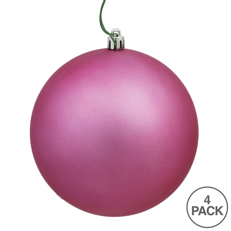 Décoration de boule décorative des Fêtes, 4.75", Mauve mat