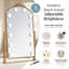 Miroir lumineux à DEL Hollywood avec décor doré