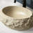 20'' Bathroom Sink, Irregular Oval Resin Vessel Basin With Stone Pattern, Artistic Style Sink, NO Faucet, Beige Color-119920310
