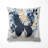 Blue And White Butterfly In Bloom Decorative Accent Pillow - Animals Printed Throw Pillow-135800146