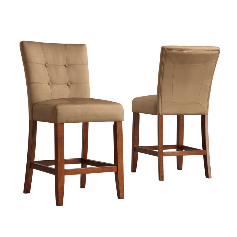 Annetha Upholstered Microfiber / Microsuede Counter Stool