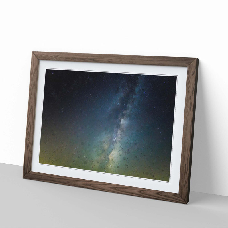 Starry Dream in Abstract - Framed Print, 27cm H x 36cm W x 2cm D, Walnut Framed