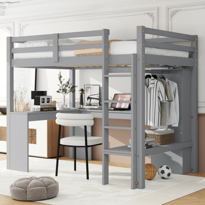 Joshka Kids Loft Bed with Desk and Wardrobe