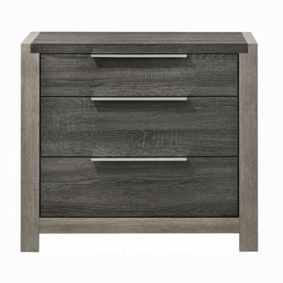 Table de chevet 1Pc 3 tiroirs Table de chevet en bois 1pc