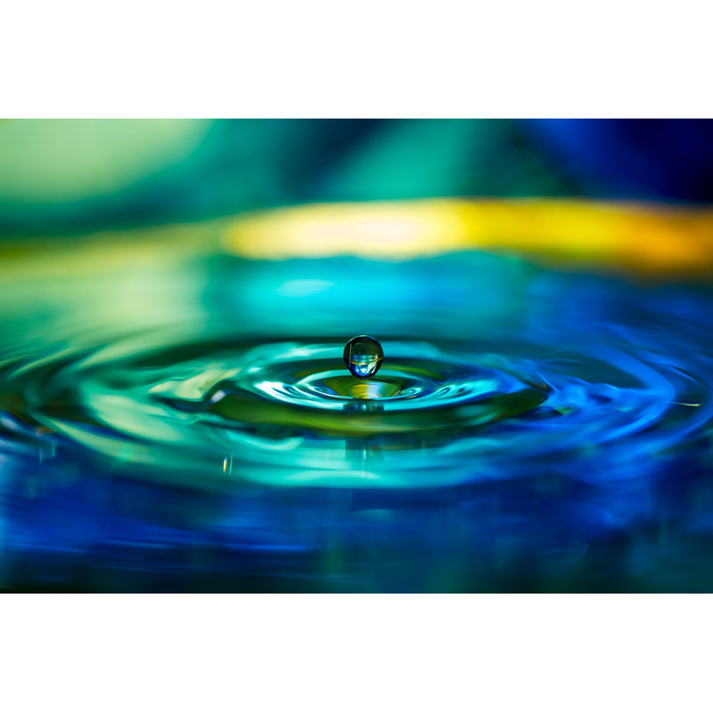 Water Splash - Wrapped Canvas Print, 30cm H x 46cm W x 3.8cm D