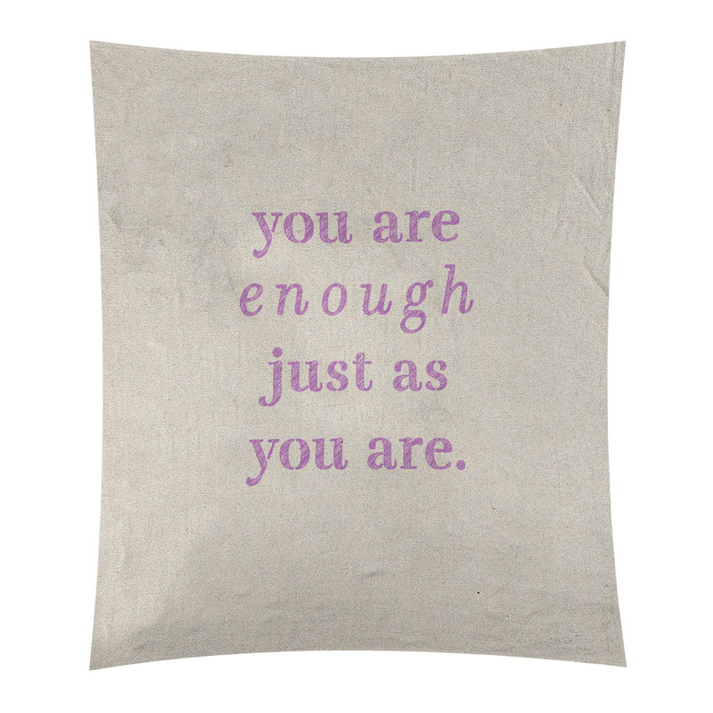 En polyester, vous êtes assez tapisserie quot, H 104 po x l 88 po, Blanc / violet