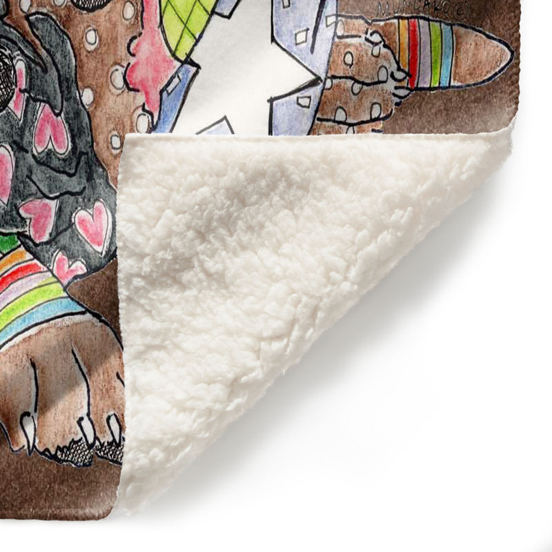  Couverture pour chien Schnauzer, 51 po x 60 po, Brun pâle, Boxer